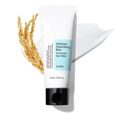 60ml/2.02fl.oz Máscara Noturna de Arroz Nutritiva COSRX Ultimate |   68% de extrato de arroz e 2% de nicotinamida, Cuida