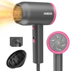 Secador de cabelo ANIEKIN, 1875 Watts, secador de cabelo de secagem rápida, equipado com difusor e concentrador, secador