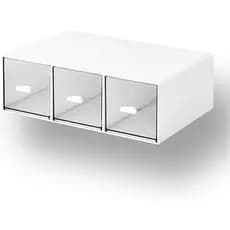 Gavetas de Mesa, Organizador de Mesa com 3 Gavetas, Caixa de Armazenamento Plástica Empilhável para Organização Doméstic