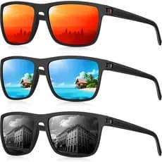 Óculos de Sol Masculinos Polarizados: Óculos de Sol Clássicos Femininos com Proteção UV para Pesca, Condução e Golfe