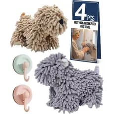 Conjunto de 2 Toalhas de Chenille, Toalha de Secagem Super Absorvente, Toalhas de Mão e de Banho de Microfibra Macia, pa