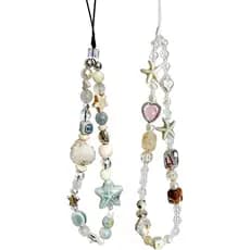 2 Peças de Alça para Telefone Universal, Alça de Pulso para Celular, Cordão para Câmera, Corrente de Pérolas Bonita, Ace