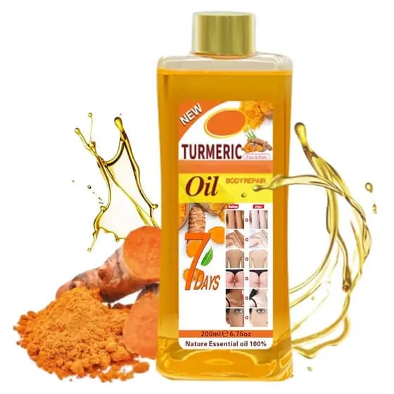 Óleo de cúrcuma, óleo de cúrcuma de boa qualidade, hidratante e nutritivo para rosto e corpo, óleo corporal com vitami