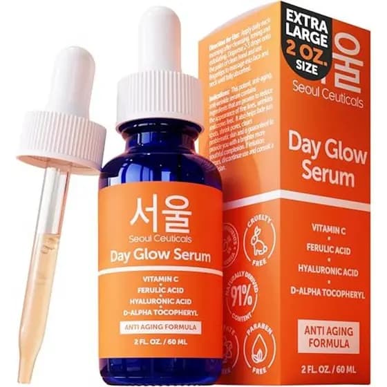 SeoulCeuticals Coreano Cuidados Com A Pele 20 % Vitamina C Soro De Ácido Hialurônico + Ferúlico CE-Potente Antienvelheci