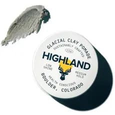 HighlandGlacialHairClayPomade - Pomada modeladora de cabelo premiada para homens e mulheres, feita com 100% de ingredien