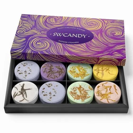 Pastilhas de banho para aromaterapia、Presente de aniversário para mulher-SWCANDY8Set、Decorações para o Dia dos Namorados