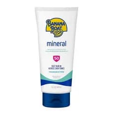 Loção Protetora Solar Mineral Bananana Boat SPF50, 5 oz |   Loção Protetora Solar com Óxido de Zinco, Essenciais para Pr