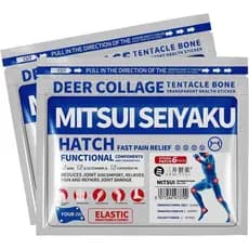 Pacote com 12 Adesivos DRMITSUI, adequados para desconforto nas costas, pescoço, ombros e joelhos, proporcionam até 8 ho
