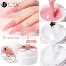 UR SUGAR 15ml Extensão Gel Unha Polonês Clara Nude Gel de Modelagem para Unhas Gel Sculpting Francês Embeber Fora De
