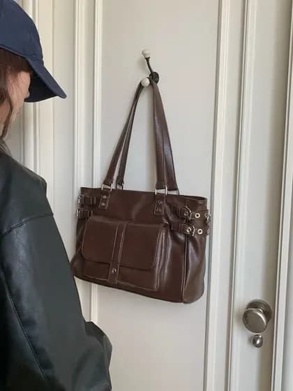 TooToo Retro Tote Bag Mulheres 2026 Novo Estilo Bolsa de Viagem de Grande Capacidade Bolsa de Ombro Portátil