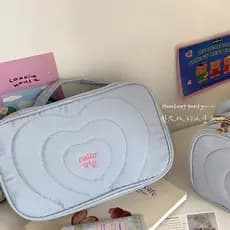 TooToo Bolsa cosmética portátil de grande capacidade com máscara tridimensional