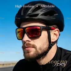 (BAOGENG) Estilo Esportivo Caminhadas Corrida Ciclismo Aero Personalidade Aro Completo Proteção UV Óculos De Sol Unissex