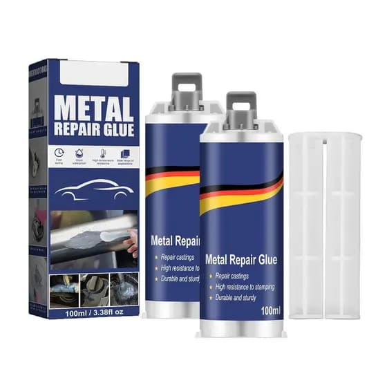 Cola para Reparação de Metais, Cola de Fundição Resistente - Adesivo de Grau Profissional para Metal, Plástico, Cerâmica