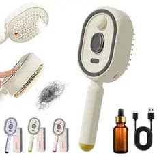 Escova Elétrica de Massagem e Vaporização para Cabelo, 2026 Escova Elétrica de Massagem a Vapor para Cuidado Capilar, Es