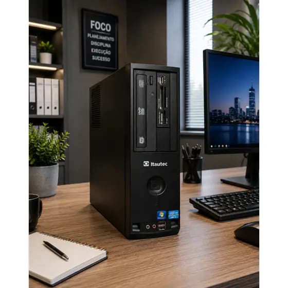 CPU i3 3.40Ghz 8GB RAM Saída HDMI USB 3.0 HD 320GB Windows 10 Home + Pacote Office 365 | Pc Home Office