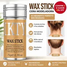 IKTY Hair Wax Stick 75G - Para Modelar, Hidratar, Controlar O Frizz, Organizar Pontas Duplas