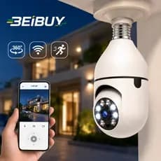 Câmera De Segurança Inteligente De 2 Mp Com Visão Noturna De Soquete E27 E WiFi 2.4G