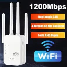 Wifi Repeater 1200mbps 110V/220V Strong Signal Ultra Fast 4 Antennas Signal Amplifier Router