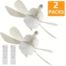 Ventilador de Teto Elegante com 5 Pás e Luz LED – Fácil Instalação, Compatível com E26/E27, Ideal para Cozinha