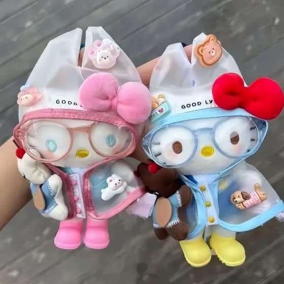 Saco pingente Kitty primavera Festival roupas de bebê conjunto bonito pelúcia boneca saco acessórios ornamentos presente