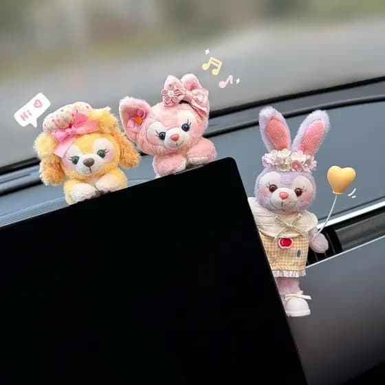 2026 novo estilo ornamentos de carro tela controle Central deitado carro boneca exibição decorações interiores do carro