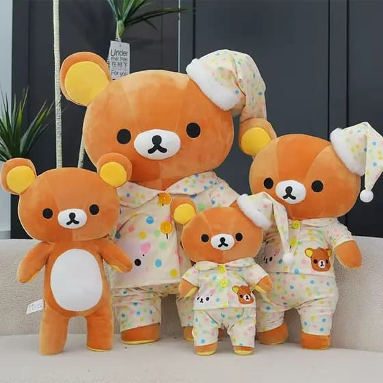 Pijama Rilakkuma Brinquedo de Pelúcia Boneca Travesseiro de Dormir Boneca Garra Máquina Troca Presente