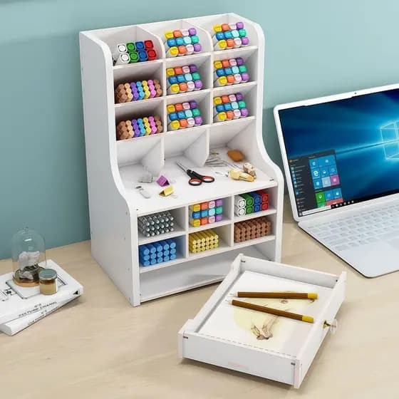 [Alta qualidade] Porta-canetas Armazenamento de mesa Porta-canetas Diagonal de alta qualidade Porta-canetas de grande ca