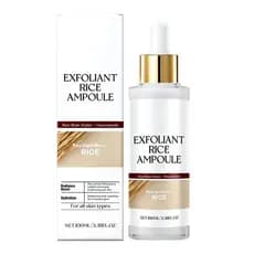 Essência Esfoliante de Arroz Preto e Branco, Nova Essência de Arroz 2025, adequada para rosto e corpo, Líquido Esfoliant