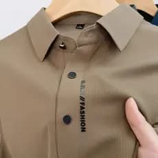 Camisa Polo Masculina de Manga Curta em Tecido Waffle de Alta Qualidade para o Verão de 2025, Camisa Polo de Seda Ge IHB