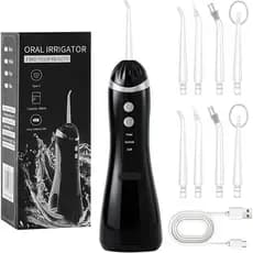 Irrigador Oral Sem Fio para Limpeza de Dentes, Gengivas, Aparelhos Ortodônticos, Cuidados Dentais, 200ML, Portátil, 3 Mo