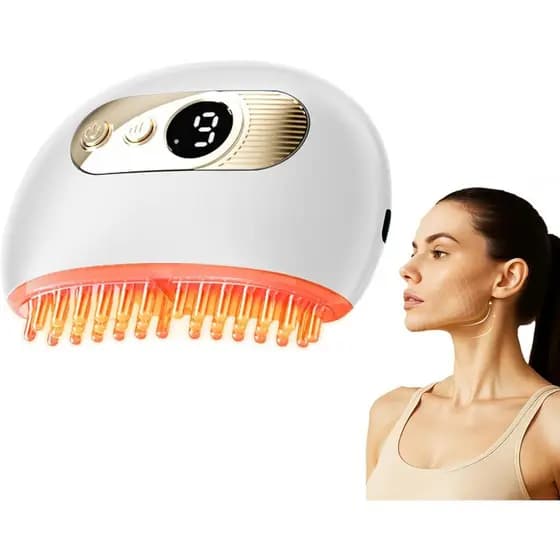 Escova Facial para Contorno Linfático – Massageador Facial para Drenagem Linfática, Redutor de Queixo Duplo e Modelagem