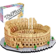 Conjunto de Blocos de Construção Micro do Coliseu de Roma, Itália (5594 Peças) – Modelo de Monumento, Brinquedo Educativ