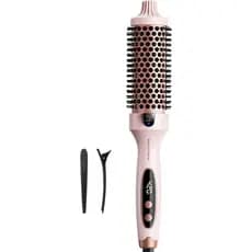 Escova Térmica Wavytalk, Escova Redonda Aquecida de 1,5 polegadas para Penteados com Volume, Voltagem Dupla, Rosa, Sakur