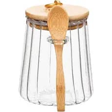 CNWSGEM Pote de Açúcar, Recipiente de Açúcar 25,36 Onças Fluidas (Aprox. 25,36 ml), Pote de Vidro para Café, Pote de Arm