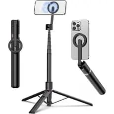 TONEOF Bastão de Selfie Magnético de 68" com Tripé e Suporte Magnético Forte de Alumínio para Magsafe, 360 °   Suporte d