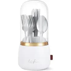 EXIN DECHEN 360 °   Caixa giratória para guardar talheres, adequada para bancadas de cozinha, suporte para talheres, ade