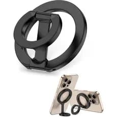 Suporte de celular MagSafe com anel magnético de dupla face, suporte ajustável adequado para iPhone 17/16 Pro Max/15 Plu