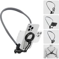 Suporte Magnético para Telefone de Pescoço, Suporte para Telefone de Pescoço para Selfie/Vlog com Alça, Usado para Grava