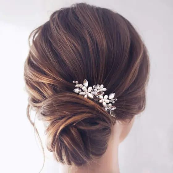 Acessórios de Cabelo com Pérolas JAKAWIN, Presilha de Cabelo para Noivas, Grampos Decorativos para Casamento, Feminino H