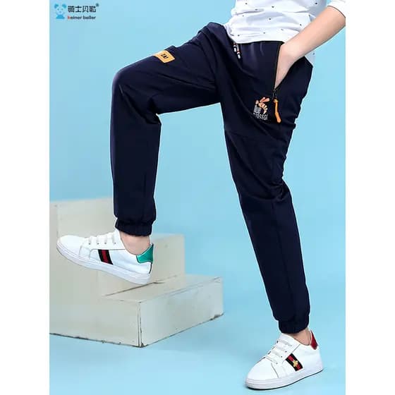 Crianças roupas infantis meninos calças novo estilo primavera outono médio grande crianças soltas menino calças crianças
