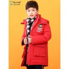 Roupas infantis jaqueta infantil meninos 25 novo estilo meninos roupas de inverno de comprimento médio versão coreana ja