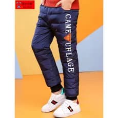 Roupas infantis 25 novo estilo meninos calças para baixo desgaste exterior engrossado roupas de inverno das crianças cal