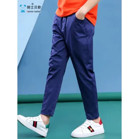 Crianças roupas meninos calças casuais crianças primavera outono uniforme escolar calças casuais médio grande crianças e