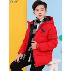 Roupas infantis jaqueta infantil engrossada meninos roupas de inverno médio grande crianças pato branco jaqueta quente 2