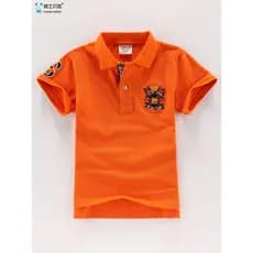Crianças roupas meninos lapela camisa POLO verão novo estilo camiseta médio grande crianças puro algodão de manga curta