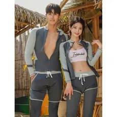 Casal terno de mergulho das mulheres dos homens medusa terno protetor solar maiô pai-filho terno dividir surf terno de s