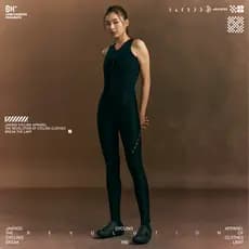 Jieku Macacão feminino de inverno à prova de vento, quente, respirável, absorvente de suor, tecido composto de três cama