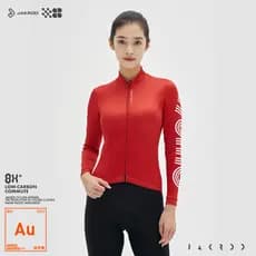 Jieku outono inverno feminino velo quente camisa de ciclismo bicicleta estrada equipamentos ao ar livre ciclismo profiss