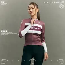 Jieku outono inverno novo produto RETRO segunda temporada senhoras camisa de ciclismo ao ar livre bicicleta velo quente