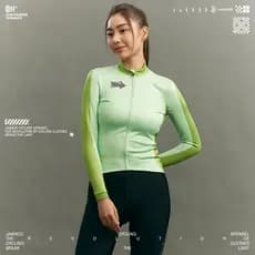 Jieku outono inverno novo estilo bonito crocodilo senhoras camisa de ciclismo bicicleta ao ar livre velo conforto quente
